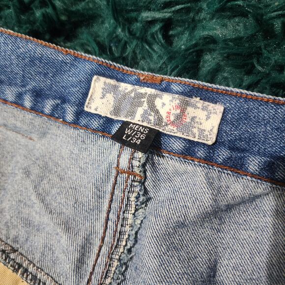 Vintage Fieldsheer Carpenter Jeans Light Wash Double Knee Workwear 36x34 - Picture 5 of 7